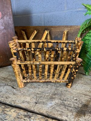 A tiger bamboo letter rack