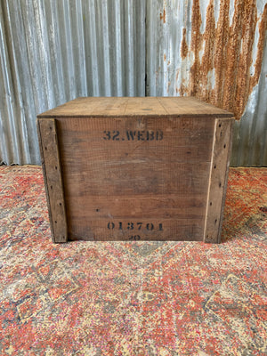 A very large advertising crate for Captain Webb matches by Bryant & May