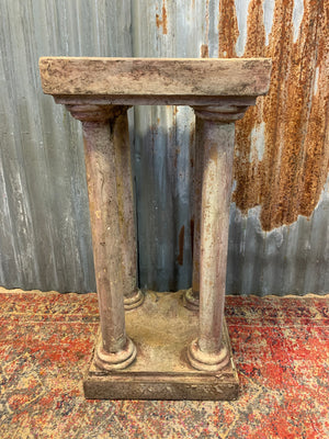 A faux marble neoclassical pedestal stand ~ 1