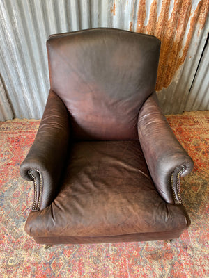 Copper grove rab online leather nailhead armchair