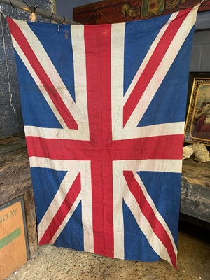 A large WWII cotton Union Jack flag