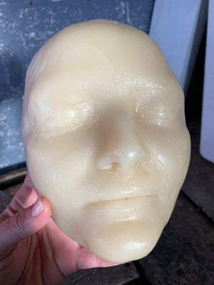 A wax moulage death mask, after L’Inconnue de la Seine