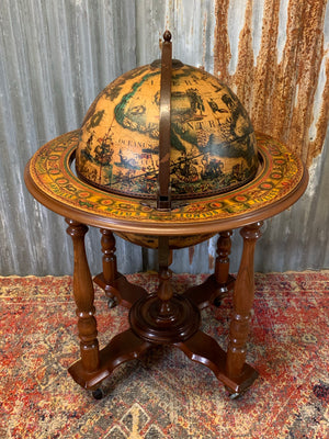 A large 20th century globe bar