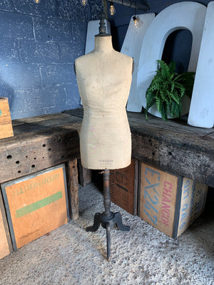 A Stockman mannequin on original ebonised base