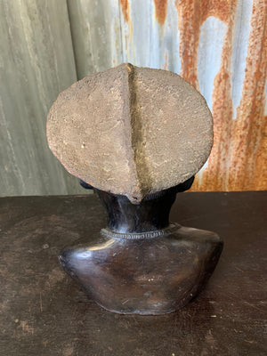 A terracotta Mangbetu bust