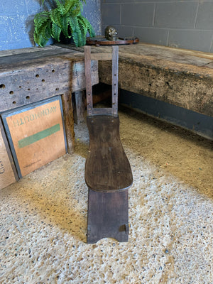 A wooden donkey easel
