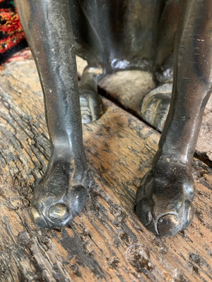 An Art Deco bronze whippet