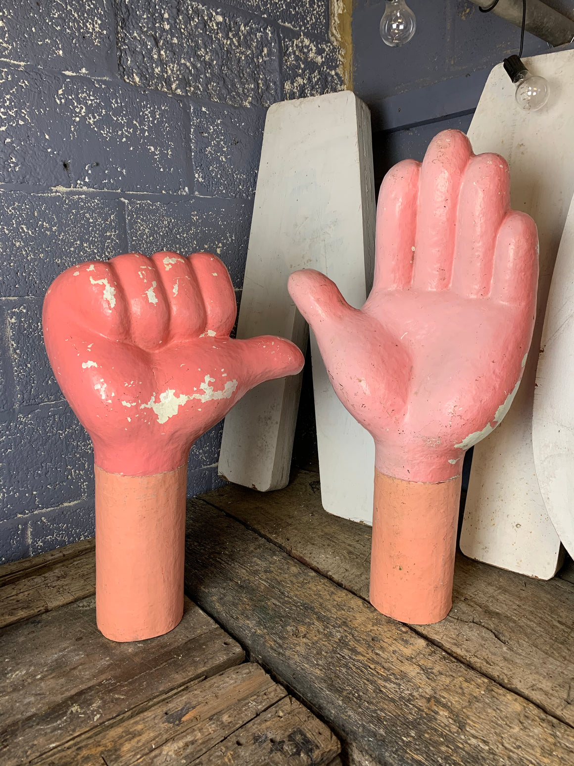 A large pink palm fairground hand