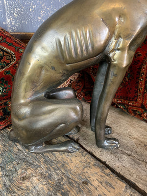 An Art Deco bronze whippet