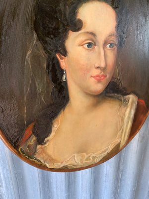 A 19th Century oil painting on copper of Anna Konstancja Von Cosel