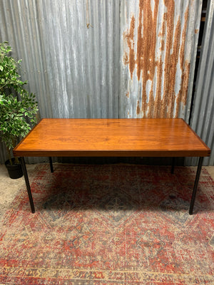 A large teak table