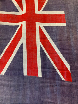A Coronation flag on pike stand - Union Jack blue ensign