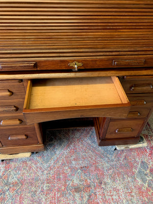 A Harris Lebus rolltop desk