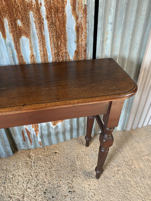 A tall slim Country House mahogany console table