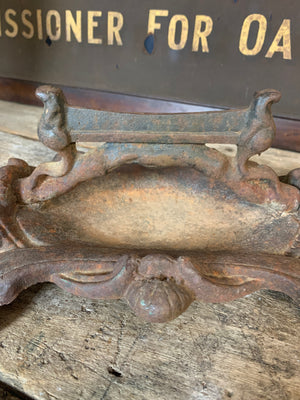 An Art Nouveau cast iron boot scraper