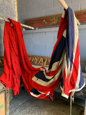 A vast 7 yard sewn red duster ensign flag- 640cm x 290cm