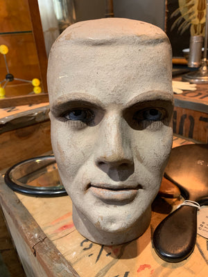 A hand-painted Sperling mannequin head form