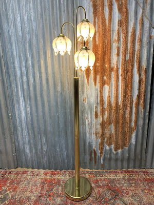 A Hollywood Regency tulip floor lamp