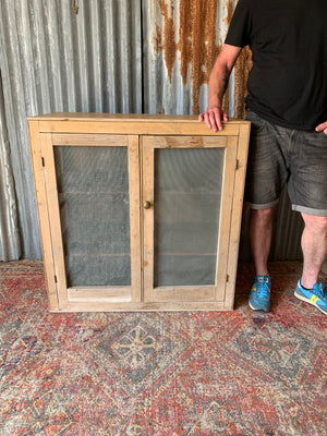 A Victorian pine meat safe