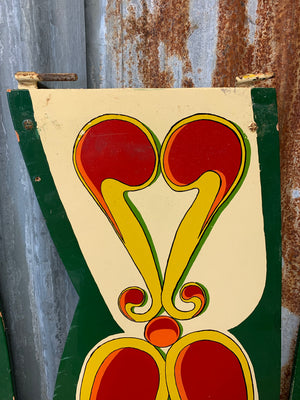 A hand-painted fairground panel