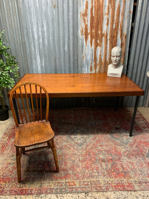 A large teak table