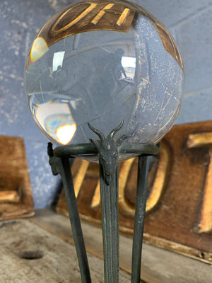 A large fortune teller's crystal ball - goat head motif