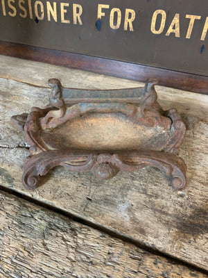 An Art Nouveau cast iron boot scraper