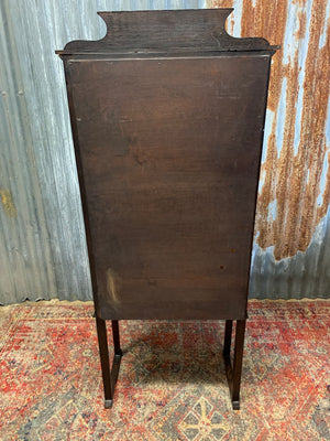 An Edwardian inlaid glass display cabinet