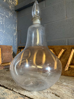 A large glass apothecary jar or carboy - 56cm