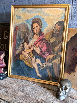 An original oil painting after El Greco's "The Holy Family"