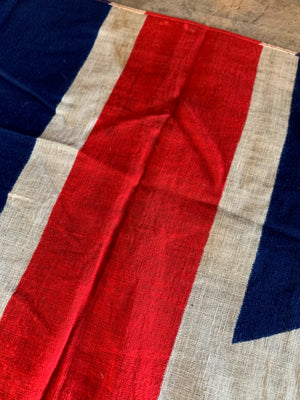 A large WWII linen Union Jack flag
