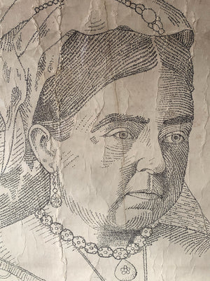A print from words depicting Queen Victoria by B Israel dated 1897