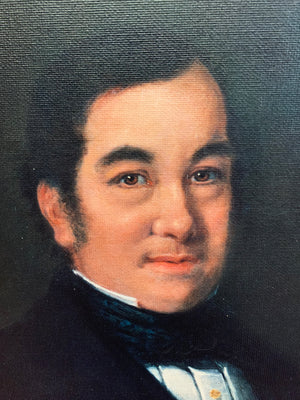 A 19th Century-style oleograph portrait of a gentleman