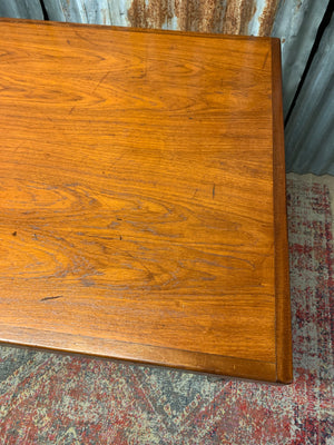 A large teak table