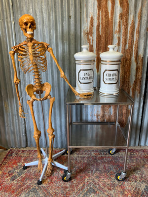 A pair of very large ceramic apothecary jars