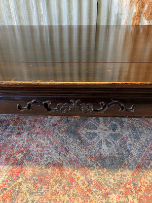 A very large Japanese Zataku rosewood low table