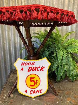 A hand painted fairground advertising sign - Hook a Duck