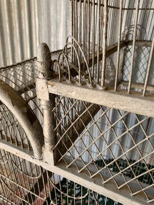 A large Regency wirework bird cage