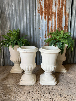 A pair of large Campana cast stone urns