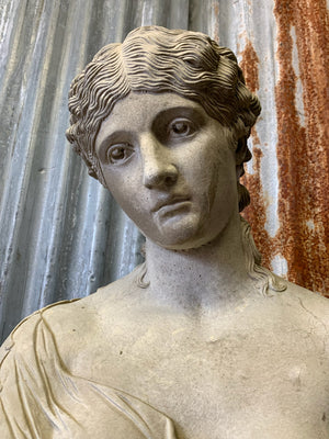 A cast stone bust of Clytie