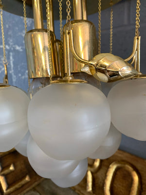 A pair of Murano glass apple chandeliers