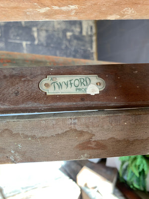A vintage set of seven-step Twyford ladders