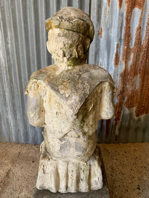 An exceptional cast stone garden statue of Mr Punch