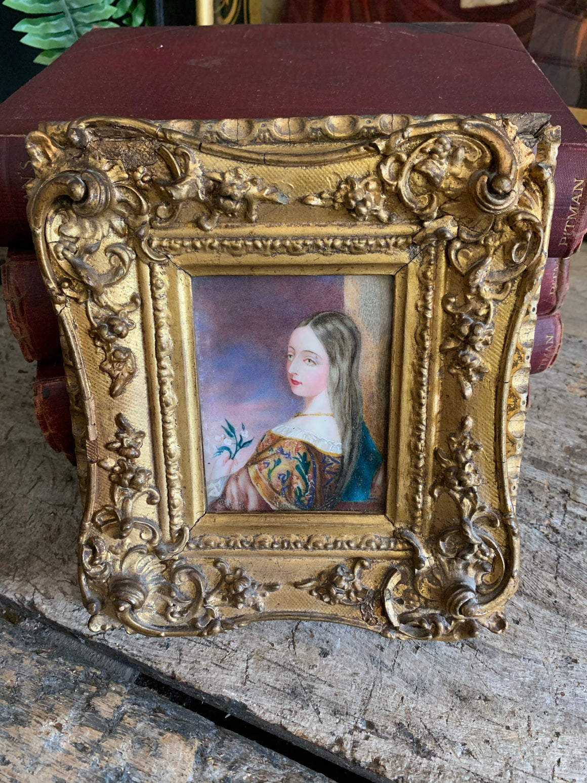 A 19th Century signed original miniature portrait of a woman 1839