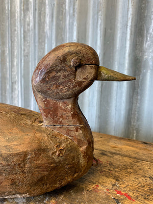 An estate made wooden duck decoy