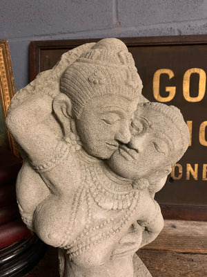 A cast stone pair of Indian lovers