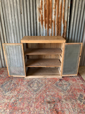 A Victorian pine meat safe