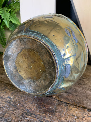 A 19th Century round brass water jug
