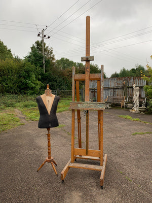 An F. Weber & Company extra large spiral crank artist's easel