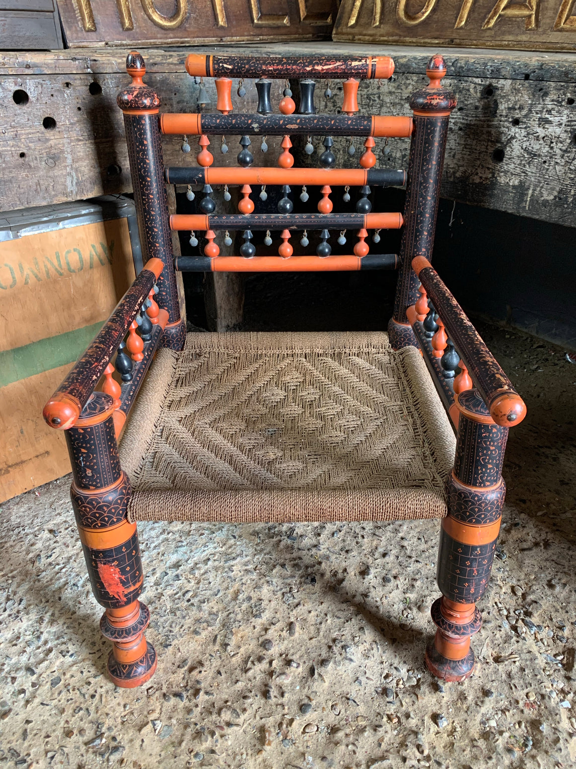 A Punjabi low marriage or ceremonial chair